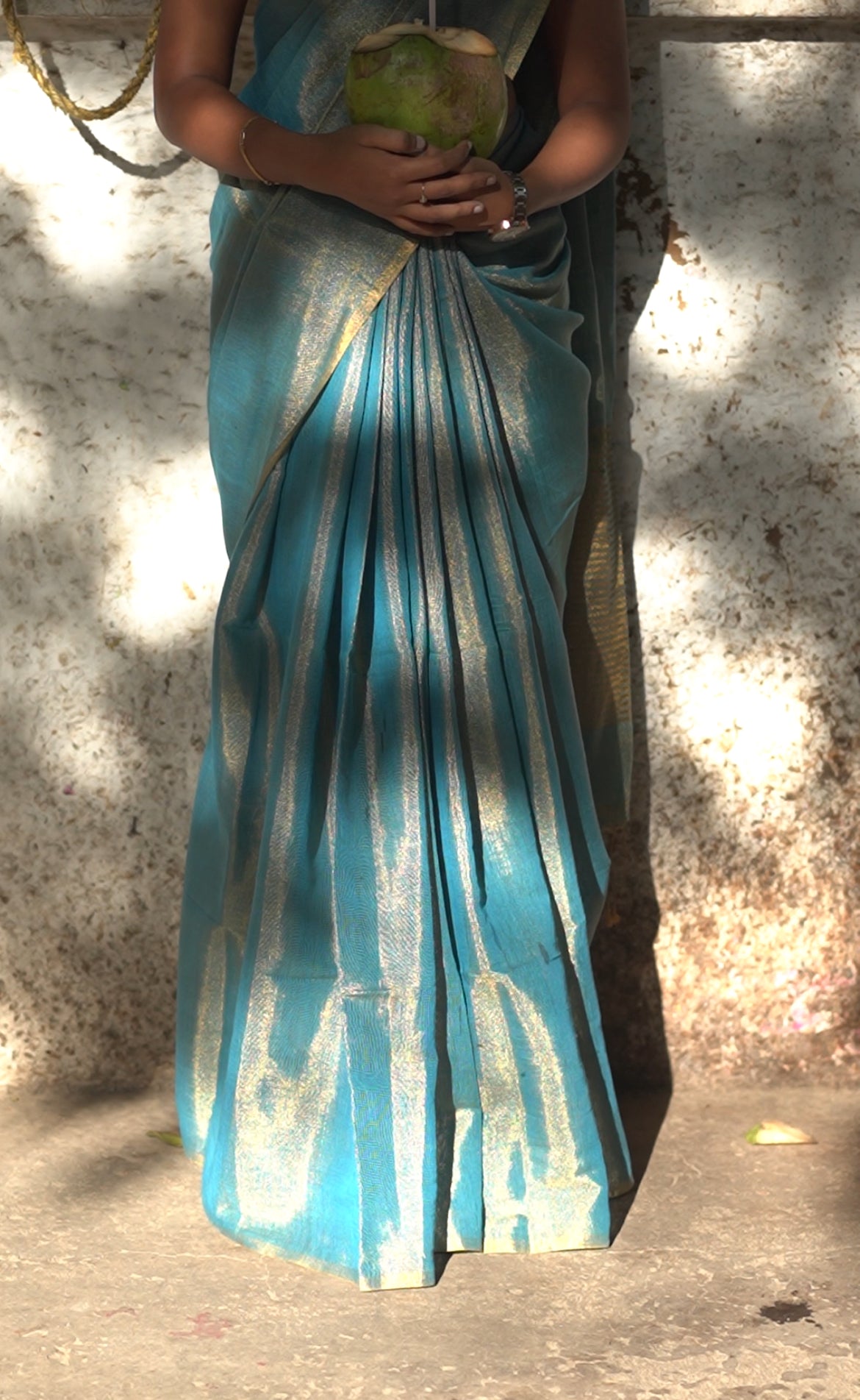 Linen tissue saree