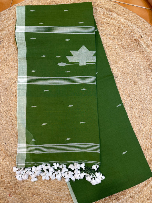 mul mul cotton jamdani saree