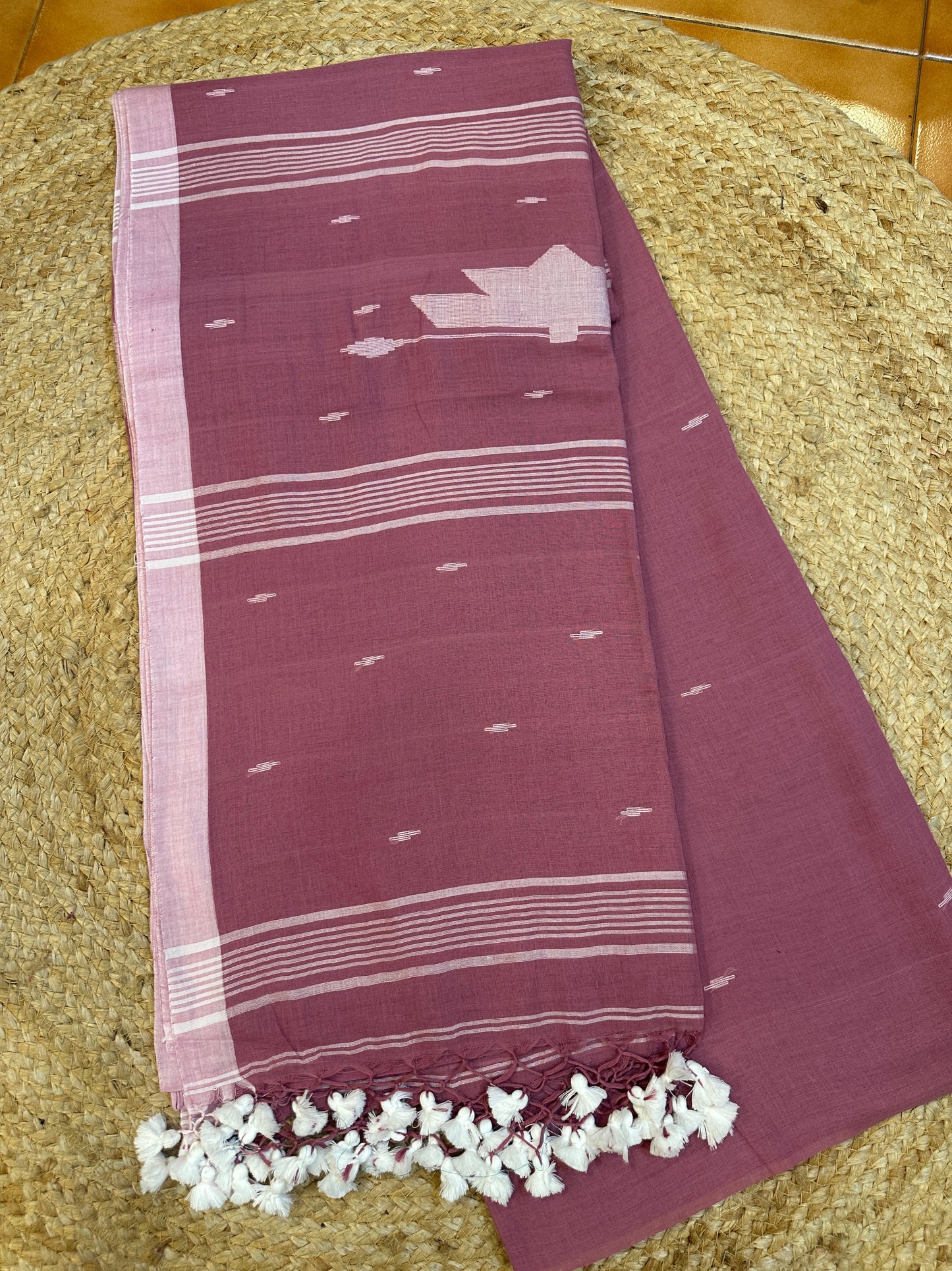 mul mul cotton jamdani saree